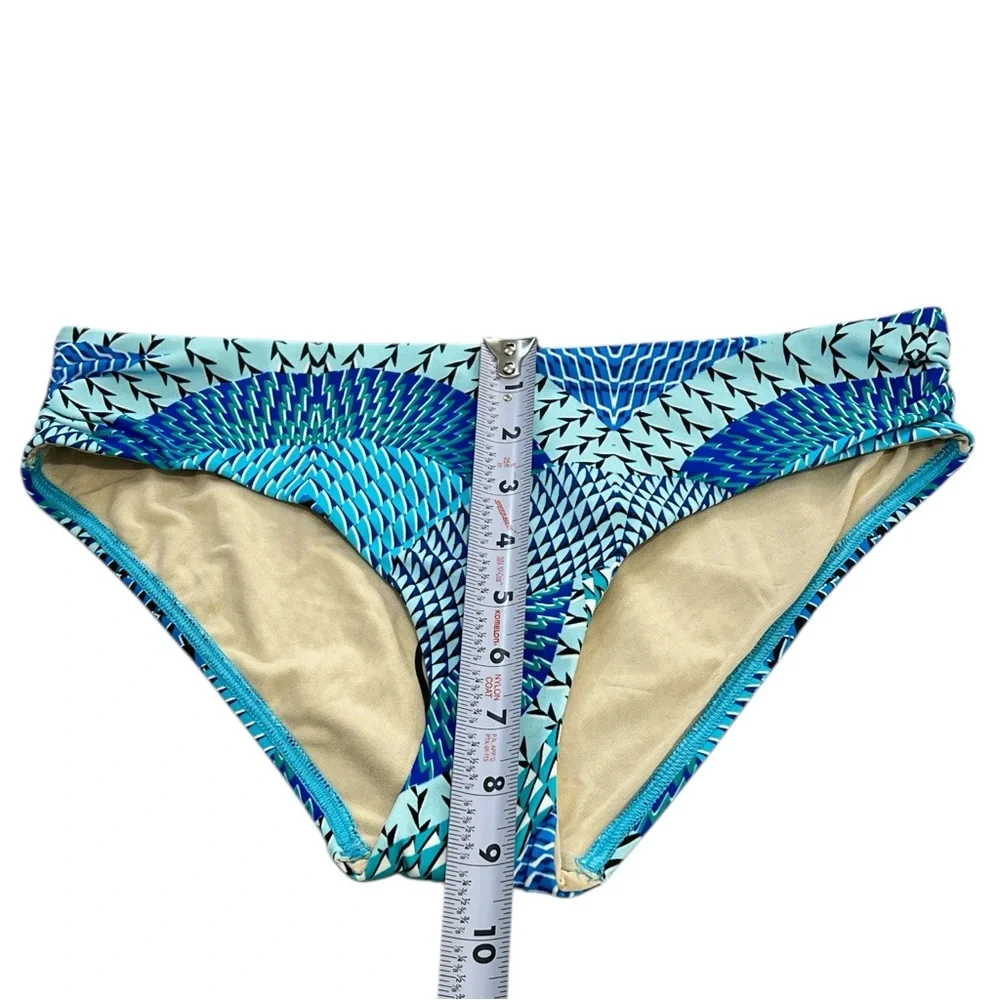 Echo Low Rise Bikini Bottoms Moderate Coverage, Blues, Sz Medium‎